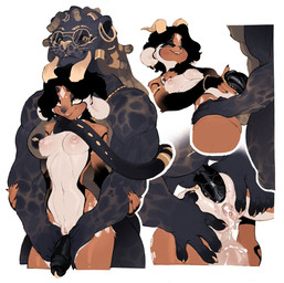 after_vaginal amora_(nixie01) anal anal_penetration anthro anthro_on_anthro anthro_penetrated anthro_penetrating anthro_penetrating_anthro belly black_body black_fur blue_body blue_fur blush bodily_fluids breasts brown_body brown_fur butt clitoral_hood clitoris cum cum_from_vagina cum_in_vagina cum_inside dreadlocks duo ear_piercing ear_ring erection eyewear female female_penetrated fur genital_fluids genital_piercing genitals glasses gynomorph gynomorph/female gynomorph_penetrating gynomorph_penetrating_female hair holding_arm holding_from_behind horn hot_dogging humanoid_genitalia humanoid_penis humanoid_vulva intersex intersex/female intersex_penetrating intersex_penetrating_female interspecies jewelry large_penetration legs_up long_tail looking_down looking_down_at_another looking_pleasured looking_up looking_up_at_another lying markings muscular necklace nipples nude penetration penile penile_penetration penis penis_on_vulva penis_piercing piercing prince_albert_piercing ring_piercing sex simple_background size_difference small_waist smile spots spotted_body spotted_fur spread_legs spread_vulva spreading standing tail tail_around_neck thigh_sex thin_tail touching_penis vulva white_belly white_body white_fur nixie01 kody_(pudgeruffian) bovid caprine demon domestic_cat felid feline felis goat hybrid leopard mammal pantherine digital_media_(artwork)