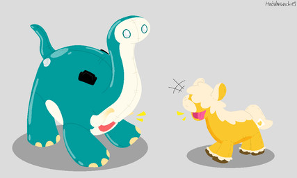 ambiguous_gender countershading duo emanata feral grey_background hair hair_over_eye happy inflatable mane plushie pool_toy simple_background tongue tongue_out turquoise_body tusks white_body yellow_body conditional_dnp funnyfaemeat livly_island_(2021) animate_inanimate elephant elephantid equid equine horse juraphant_(livly_island) living_inflatable living_plushie livly_(species) mammal marokuma_(livly_island) pony proboscidean 5:3 digital_drawing_(artwork) digital_media_(artwork) lineless pixel_(artwork) signature