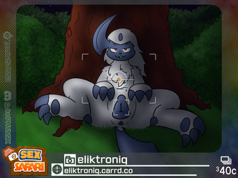 animal_genitalia animal_vulva camera_hud canine_genitalia canine_vulva female feral genitals grin looking_at_viewer nature nature_background night plant shadow smile solo tree vulva eliktroniq new_pokemon_snap nintendo pokemon pokemon_snap prof_blanc's_sex_safari absol generation_3_pokemon pokemon_(species) 4:3 absurd_res hi_res