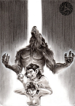 anthro areola bared_teeth breasts breasts_shrinking claws clenched_teeth ear_growth eyes_closed female fur fur_growth growth hair holding_head howl long_hair mane muscle_growth muscular nipples nude pawpads raised_head sharp_teeth snout snout_growth solo teeth transformation jacknorisk mythology canid canine human mammal mythological_canine mythological_creature werecanid werecanine werecreature werewolf greyscale hi_res monochrome signature