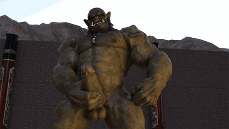 arm_tattoo balls bouncing_balls detailed_background erection genitals humanoid_genitalia humanoid_penis jewelry looking_at_viewer low-angle_view male masturbation muscular muscular_male necklace nipples not_furry nude outside penile penile_masturbation penis shoulder_tattoo solo tattoo darkviperbara humanoid orc 3d_(artwork) 3d_animation animated digital_media_(artwork)