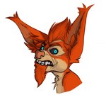 angry anthro beard big_ears big_nose blue_eyes blue_sclera chest_tuft chin_tuft ear_tuft facial_hair facial_markings facial_tuft fluffy_ears frown fur goatee head_markings head_tuft inner_ear_fluff looking_at_viewer male male_anthro markings mask_(marking) mohawk open_frown open_mouth orange_arms orange_beard orange_body orange_ears orange_face orange_facial_hair orange_fur orange_neck orange_pseudo_hair pink_nose pseudo_hair sharp_teeth simple_background solo tan_body tan_chest tan_face tan_fur tan_markings tan_neck teeth tuft two_tone_face two_tone_neck white_background bristol wildstar bitter_(bristol) fan_character chua mammal 2017 bust_portrait colored digital_drawing_(artwork) digital_media_(artwork) portrait shaded