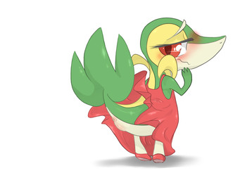 anus blush clothed clothing dress embarrassed female feral footwear genitals no_underwear red_eyes shoes simple_background solo vulva white_background backsash nintendo pokemon aly_(simplifypm) generation_5_pokemon pokemon_(species) reptile scalie snivy 2016 4:3 absurd_res digital_media_(artwork) hi_res