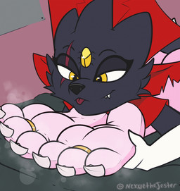 3_toes ambiguous/ambiguous ambiguous_anthro ambiguous_gender anthro anthro_on_anthro bedroom_eyes butt claws digit_ring eye_scar faceless_ambiguous faceless_character facial_scar feet foot_fetish foot_focus foot_grab foot_sniffing jewelry looking_pleasured male male/male musk narrowed_eyes ring scar seductive sniffing soles solo_focus toe_claws toe_ring toes tongue tongue_out nexxiethejester nintendo pokemon easel_(character) kerolink generation_4_pokemon pokemon_(species) shiny_pokemon weavile animated colored digital_media_(artwork)