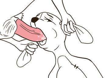 balls black_eyes black_nose cheek_bulge chinese_commentary duo ear_pull eyelashes fellatio female female_focus furrowed_eyebrows genitals irrumatio male male/female oral penile penis penis_in_mouth plushie pubes sex simple_background stitch_(sewing) tongue tongue_out tongue_out_fellatio vein veiny_penis daishu_mianbao disney winnie_the_pooh_(franchise) kanga animate_inanimate humanoid kangaroo living_plushie macropod mammal marsupial partially_colored
