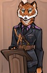 anthro clothed clothing countershade_face countershade_fur countershading felid female fingers fur jam_(artist) lilith's_throne mammal necktie nysaryth_(lilith's_throne) pantherine solo tiger