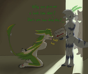 ambiguous_gender anthro bdsm bondage bound green_body group imminent_vore kneeling white_body accadurosoce muth_(accadurosoce) arthropod avali insect lepidopteran moth hi_res