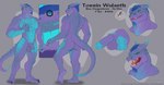 anthro blue_body ear_piercing eyeshadow genitals horn makeup male nude nude_anthro nude_male penis piercing purple_body ring_piercing solo spiked_penis spikes spikes_(anatomy) spines stud_(piercing) tail teal_eyes yellow_eyeshadow kalach11491 dungeons_and_dragons hasbro wizards_of_the_coast torrin_(lesfleurs) dragonborn_(dnd) scalie hi_res model_sheet
