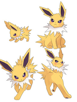 ambiguous_gender blush blush_lines butt feral fur looking_at_viewer pawpads paws purple_eyes simple_background sitting solo yellow_body yellow_fur 6mphr nintendo pokemon eeveelution generation_1_pokemon jolteon pokemon_(species) 2026 3:4 hi_res