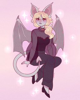 4_fingers anthro black_choker black_clothing black_footwear black_high_heels black_jewelry black_necklace black_topwear blonde_eyebrows blonde_hair blue_body blue_bottomwear blue_clothing blue_fur blue_lips blue_pants blue_tail blue_wings bottomwear breasts choker claws closed_smile clothed clothed_anthro clothed_female clothing ear_tuft eyebrows eyelashes eyelashes_through_hair female female_anthro finger_claws fingers footwear fully_clothed fully_clothed_anthro fully_clothed_female fur gem grey_eyes hair heart_symbol high_heels jewelry light lips long_hair long_tail medium_breasts membrane_(anatomy) membranous_wings mouth_closed necklace pants ponytail purple_background purple_claws purple_clothing purple_inner_ear purple_membrane purple_nose purple_shirt purple_topwear ruby_(gem) shirt shoes simple_background smile smiling_at_viewer solo spade_tail sparkles tail thick_thighs toe_claws topwear translucent translucent_clothing translucent_hair translucent_shirt translucent_topwear tuft wing_claws wings suzeart quinn_savior bat gargoyle hybrid leaf-nosed_bat mammal microbat vampire_bat yangochiropteran 2025 4:5 colored digital_drawing_(artwork) digital_media_(artwork) english_description hi_res lighting shaded