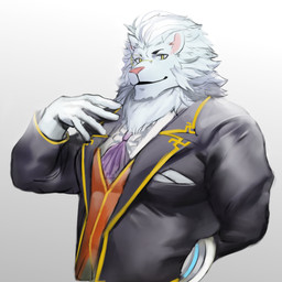 5_fingers anthro clothed clothing eyewear fingers humanoid_hands male mane monocle pink_nose solo yellow_eyes tokuni lifewonders tokyo_afterschool_summoners snow_(tas) felid lion mammal pantherine 1:1 2021 absurd_res colored hi_res