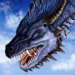 1:1 ambiguous_gender cloud day digital_media_(artwork) dragon facial_spikes feral flying headshot_portrait horn icon inheritance_cycle long_mouth low_res mythological_creature mythological_scalie mythology no_sclera open_mouth outside portrait pupils purple_eyes ruth-tay saphira scales scalie sharp_teeth sky slit_pupils snout solo spikes spikes_(anatomy) teeth