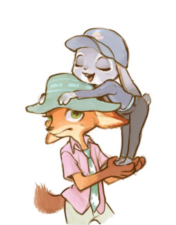 anthro blue_clothing blue_jacket blue_shirt blue_topwear clothing duo eyes_closed female fur green_eyes grey_body grey_fur hat headgear headwear holding_another jacket leggings legwear male necktie orange_body orange_fur pink_clothing pink_shirt pink_topwear shirt simple_background tail topwear white_background jjojjo110110 disney zootopia judy_hopps nick_wilde canid canine european_rabbit fox lagomorph leporid mammal oryctolagus rabbit red_fox true_fox 2025 digital_media_(artwork)