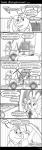 anthro clothed clothing comic disney english_text female fur hi_res hyenatig_(artist) judy_hopps lagomorph leporid male mammal monochrome rabbit text zootopia