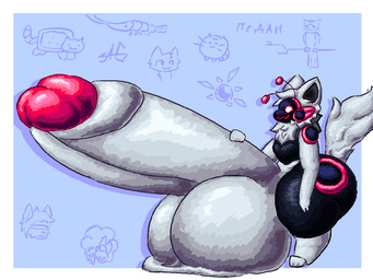 antennae_(anatomy) anthro balls big_balls big_penis fur genitals glans huge_balls huge_penis humanoid_genitalia humanoid_penis hyper hyper_balls hyper_genitalia hyper_penis machine male nude penis protogen_visor simple_background smile solo tuft white_body white_fur white_tuft anatoly_genghis_khan g-khan protogen 2026 4:3 colored colored_line_art digital_drawing_(artwork) digital_media_(artwork) paint.net_(artwork) shaded signature