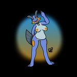 anthro areola breasts female genitals nipples orange_areola orange_nipples pussy solo queenserena nintendo pokemon audie_(queenserena) generation_3_pokemon pokemon_(species) swampert 1:1 alpha_channel hi_res