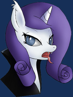 blue_eyes fangs female feral fur hair half-closed_eyes horn looking_at_viewer narrowed_eyes open_mouth pupils purple_hair simple_background slit_pupils solo teeth tongue transparent_background white_body white_fur illusiveelusive friendship_is_magic hasbro my_little_pony mythology rarity_(mlp) equid equine mammal mythological_creature mythological_equine unicorn vampire 2013 alpha_channel hi_res