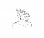 ahegao ear_piercing expressions female looking_pleasured looking_up piercing solo suggestive tongue tongue_out matelk bat mammal bust_portrait digital_drawing_(artwork) digital_media_(artwork) monochrome portrait