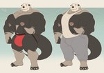 4_toes 5_fingers anthro areola barazoku barefoot biceps big_bulge big_muscles big_pecs biped black_nose blue_background blush blush_lines bottomwear bulge claws closed_smile clothed clothed_anthro clothed_male clothing deltoids detailed_bulge eyebrows feet fingerless_(marking) fingerless_gloves_(marking) fingers fur genital_outline gloves_(marking) gradient_background grey_body grey_bottomwear grey_clothing grey_ears grey_eyebrows grey_fur grey_pants grey_sweatpants huge_bulge huge_muscles huge_pecs humanoid_feet humanoid_hands hyper hyper_muscles jockstrap jockstrap_only looking_at_viewer male male_anthro markings mouth_closed multicolored_body multicolored_fur muscular muscular_anthro muscular_male navel nipple_piercing nipple_ring nipples pants pecs penis_outline piercing pink_areola pink_nipples plantigrade red_clothing red_jockstrap red_underwear ring_piercing shirt simple_background smile smiling_at_viewer solo standing sweatpants tail tank_top three-quarter_view toe_claws toeless_(marking) toes topless topless_anthro topless_male topwear trapezius triceps underwear underwear_only whiskers white_background white_body white_claws white_clothing white_fur white_shirt white_tank_top white_toe_claws white_topwear yellow_eyes theor eliott_(theor) mammal mustelid otter sea_otter 2025 dated digital_drawing_(artwork) digital_media_(artwork) flat_colors hi_res model_sheet signature