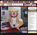 anthro anus blonde_hair blue_eyes blush bodily_fluids breasts butt cam_show chat_box clitoris clothing collar cute_fangs exhibitionism fangs female footwear fur genital_fluids genitals hair livestream masturbation navel nipples nude orange_body orange_fur penetration pussy recording sex_toy sex_toy_in_pussy sex_toy_insertion sitting small_breasts socks solo spread_legs spread_pussy spreading teeth text vaginal vaginal_fluids vaginal_masturbation vaginal_penetration voyeur white_body white_fur young young_anthro young_female gothbunnyboy ketzio aniko_rose canid canine canis domestic_dog mammal shiba_inu spitz absurd_res english_text hi_res