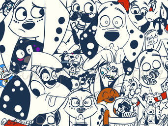 anthro black_spots female feral fur male markings spots spotted_body spotted_fur white_body white_fur cadpig101 101_dalmatian_street 101_dalmatians 101_dalmatians:_the_series disney doraemon cadpig d.j._(101_dalmatians) da_vinci_(101_dalmatians) dante_(101_dalmatians) dawkins_(101_dalmatians) dolly_(101_dalmatians) doraemon_(character) dylan_(101_dalmatians) fergus_(101_dalmatians) canid canine canis dalmatian domestic_cat domestic_dog felid feline felis fox husky mammal nordic_sled_dog red_fox spitz true_fox 2020 hi_res sketch