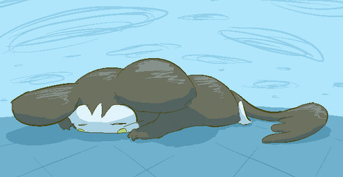 black_body black_fur eyes_closed feral fur lying on_front shadow simple_background tail white_body white_fur jwatch nintendo pokemon emolga generation_5_pokemon pokemon_(species) 2015 aliasing digital_media_(artwork)