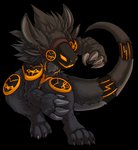 4_ears ambiguous_gender anthro big_claws black_body black_fur claws cybernetics fluffy fur long_tail machine multi_ear nude screen screen_face simple_background solo tail toe_claws transparent_background chibity protogen 2018 alpha_channel icon