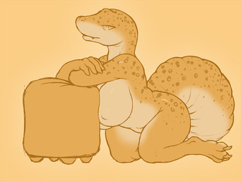 3_toes anthro big_breasts big_tail biped breasts crossed_arms curvy_figure feet female leaning_on_object leopard_spots looking_at_viewer markings nipples non-mammal_breasts non-mammal_nipples nude pupils simple_background slightly_chubby slightly_chubby_anthro slightly_chubby_female slit_pupils solo spots spotted_body spotted_skin tail teeth thick_thighs toes wide_hips yellow_background vader-san summer_(vader-san) eublepharid gecko leopard_gecko lizard reptile scalie 2017 4:3 digital_media_(artwork) monochrome sketch