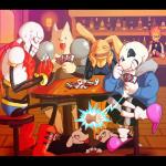 anthro bar black_bars bone boots clothing drunk eyewear female fire food footwear furniture glasses gloves group handwear male nervous sandals scarf shoes skeleton smile substance_intoxication table いか天 undertale undertale_(series) dogamy dogaressa drunk_bun_(undertale) greater_dog grillby papyrus_(undertale) sans_(undertale) animated_skeleton canid canine canis domestic_dog elemental_creature elemental_humanoid fire_creature fire_humanoid humanoid lagomorph leporid mammal rabbit undead 1:1 2016 letterbox