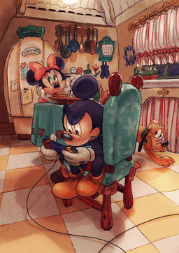4_fingers anthro appliance black_nose bored chair clothing collar cooking_pot curtains detailed_background determined domestic_pet electronics female feral fingers flower footwear fridge furniture furries_with_pets game_console gaming gloves group handwear holding_object inside kitchen kitchen_appliance looking_aside male plant playing_video_game round_ears shoes spatula table timer tools white_clothing white_gloves white_handwear iroh1928 disney nintendo nintendo_switch mickey_mouse minnie_mouse pluto_(disney) canid canine canis domestic_dog house_mouse mammal mouse murid murine rodent 2019 hi_res