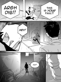 antennae_(anatomy) bald burning clothed clothing dialogue duo gloves handwear male not_furry raining sharp_teeth speech_bubble steam teeth text topwear wounded inimoose invader_zim nickelodeon zim_(invader_zim) alien alien_humanoid human humanoid irken mammal comic digital_media_(artwork) english_text hi_res monochrome