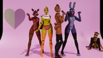 anthro bow_tie breasts crossgender female group machine mtf_crossgender nipples nude thegreenblacksoul five_nights_at_freddy's scottgames bonnie_(fnaf) chica_(fnaf) foxy_(fnaf) freddy_(fnaf) animatronic avian bear bird canid canine chicken fox galliform gallus_(genus) lagomorph leporid mammal phasianid rabbit robot 16:9 2024 3d_(artwork) digital_media_(artwork) hi_res widescreen