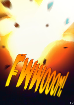 bright_light debris explosion not_furry orange_glow orange_light red_glow red_light smoke sound_effects text white_glow white_light zero_pictured rednroge hi_res