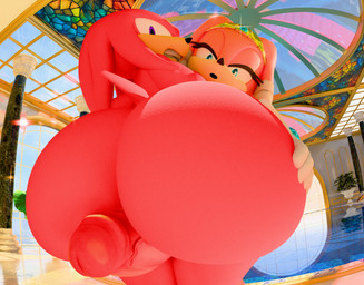 anthro aroused between_thighs big_butt big_penis butt butt_focus butt_grab clenched_teeth crown duo genitals gynomorph hand_on_butt headgear huge_butt intersex looking_at_butt looking_back low-angle_view male narrowed_eyes penis poolside swimming_pool teeth kirby_animatez lazza_(modeler) sega sonic_adventure sonic_the_hedgehog_(series) knuckles_the_echidna tikal_the_echidna echidna mammal monotreme 3d_(artwork) digital_media_(artwork) hi_res