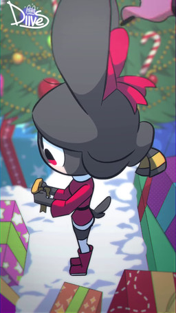 anthro dancing female holidays solo trend diives christmas xingzuo_temple xingren_(diives) zhima_(diives) mammal mouse murid murine rodent 2025 9:16 animated hi_res meme short_playtime sound video