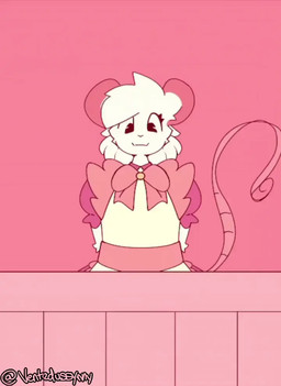 anthro bow_ribbon burping clothed clothing crossdressing digestion dress duo legwear male male/male mouth_shot open_mouth sleeping thigh_highs vore weight_gain vynted reggie_(whygena) mammal murid murine rat rodent 2d_animation animated animated_webp