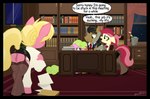 dialogue fellatio female feral group infidelity male male/female office oral penile secretary sex text sherathoz friendship_is_magic hasbro my_little_pony daisy_(mlp) filthy_rich_(mlp) lily_(mlp) rose_(mlp) equid equine horse mammal pony english_text hi_res