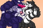 anthro forced genitals group male male/male nibbling penis playing rape sex size_difference slime tentacle_sex tentacles trio wraps soulasexypanda changed_(video_game) marvel puro_(changed) shirou venom_(marvel) canid canine canis mammal wolf 3:2 hi_res