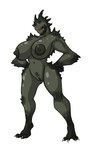 anthro areola big_breasts big_nipples breasts claws clitoral_hood clitoris feet female genitals grey_body hands_on_hips huge_breasts mature_female navel nipples nude pussy red_eyes simple_background solo spikes spikes_(anatomy) standing toe_claws white_background lordstevie beowulf_(literature) british_mythology european_mythology mythology grendel's_mother demon scalie 2010 digital_media_(artwork)