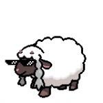 ambiguous_gender eyewear fur pixel_sunglasses simple_background solo sunglasses white_body white_fur superquesadillaturbo asdfmovie beep_beep_i'm_a_sheep deal_with_it nintendo pokemon bovid caprine generation_8_pokemon mammal pokemon_(species) wooloo 1:1 2019 animated digital_media_(artwork) loop meme pixel_(artwork) pixel_animation short_playtime