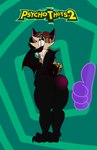 anthro big_butt bodily_fluids butt claws feet gesture hand_gesture male parody psychic_powers solo spank_marks tears telekinesis thick_thighs thumbs_up wings spanklet double_fine_productions psychonauts spanklet_chocoa bat mammal megabat 9:14 absurd_res hi_res