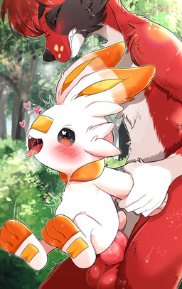 abdominal_bulge ambiguous_penetration animal_genitalia animal_penis anthro anthro_on_anthro anthro_penetrated anthro_penetrating anthro_penetrating_anthro beady_eyes biped blush bodily_fluids buckteeth canine_genitalia canine_penis carrying_another carrying_partner cheek_tuft chest_tuft clenched_teeth countershading duo eyes_closed facial_tuft feet female female_anthro female_on_anthro female_penetrated fur fur_tuft genitals head_tuft heart_in_pupils heart_symbol hearts_around_head interspecies knot knotted_penis larger_anthro larger_male looking_pleasured male male/female male_anthro male_on_anthro male_penetrating male_penetrating_female nude nude_anthro nude_male open_mouth penetration penis plantigrade pokephilia red_body red_fur saliva sex sharp_teeth side_view size_difference slim slim_anthro slim_male smaller_anthro smaller_female smaller_penetrated teeth toeless_(marking) tongue tongue_out tuft white_body white_countershading white_fur young young_anthro young_female prrrrrrmine nintendo pokemon nick_the_wolf canid canine canis generation_8_pokemon mammal pokemon_(species) scorbunny wolf 2023 digital_drawing_(artwork) digital_media_(artwork) hi_res shaded soft_shading