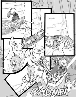 3_toes anthro blank_expression bottomless bottomless_female bound breasts clothed clothing effortless facial_hair feet female female_dominating_male forest group male male/female mustache onomatopoeia plant slide sound_effects suplex sweater text toes topwear toss tree trio turtleneck chris_fischer chip_'n_dale_rescue_rangers disney instant_loss_2koma gadget_hackwrench monterey_jack_(cdrr) chipmunk ground_squirrel mammal mouse murid murine rodent sciurid comic english_text hi_res monochrome