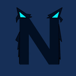 ambiguous_gender fur hidden_text letter_(alphabet) solo not_much letter_creature 1:1 black_and_blue icon monochrome