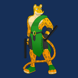 anthro belt bottomwear bracelet clothing footwear gold_(metal) jewelry male muscular pecs sandals sash shoes shorts smile solo spots tofa weapon conditional_dnp notkastar felid leopard mammal pantherine 1:1 alpha_channel