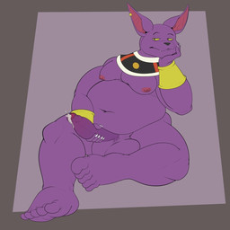anthro balls belly big_balls big_belly big_penis bracelet erection genitals hairless humanoid_genitalia humanoid_penis jewelry male masturbation moobs navel nude overweight penis purple_body purple_skin solo yellow_sclera rokie38 dragon_ball dragon_ball_super champa domestic_cat felid feline felis hairless_cat mammal sphynx_(cat) 1:1 hi_res