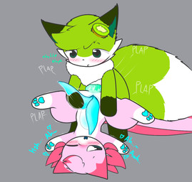2_penises anal anal_penetration animal_genitalia animal_penis anthro big_tail blue_penis bodily_fluids canine_genitalia canine_penis diphallism dominant duo external_gills femboy feral feral_on_feral feral_penetrated feral_penetrating feral_penetrating_feral fin fluffy fluffy_tail food from_front_position fruit genital_fluids genital_slit genitals gills green_penis handjob handjob_while_penetrating hemipenes kiwifruit knot knotted_penis larger_dom larger_male looking_at_another looking_pleasured male male/male male_on_bottom male_on_top male_penetrated male_penetrating male_penetrating_male moan multi_genitalia multi_penis multicolored_body on_bottom on_top one_eye_closed pawpads paws penetration penile penile_penetration penis penis_in_ass plant sex simple_background size_difference smaller_male smaller_penetrated spread_legs spreading tail tail_fin tapering_penis upside_down hikiwi kiwi_(hikiwi) kowi_(hikiwi) amphibian aquatic axolotl canid canine fox mammal mole_salamander salamander colored digital_media_(artwork) hi_res