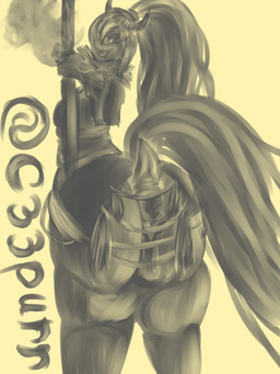 anatomically_correct anatomically_correct_genitalia anatomically_correct_vulva animal_genitalia animal_vulva anus big_butt bodily_fluids bow_(weapon) butt butt_focus clothed clothing cum ears_up equine_genitalia equine_vulva evil_face female genital_fluids genitals insane looking_at_viewer looking_back puffy_anus ranged_weapon solo tail vulva weapon c33purr european_mythology fire_emblem fire_emblem_shadows greek_mythology mythology nintendo lyn_(fire_emblem) centaur equid equid_taur equine humanoid_taur hybrid mammal mammal_taur taur 3:4 absurd_res hi_res