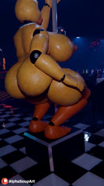 anthro beak big_breasts big_butt blue_lighting breasts butt checkered checkered_floor dancing dark_lighting female handheld huge_breasts huge_butt less_than_30_seconds looking_away machine nipples orange_nipples patreon_logo patreon_username pole rear_view solo stripper stripper_pole yellow_body alphasoup octal_(modeler) blender_cycles five_nights_at_freddy's patreon scottgames chica_(fnaf) classic_chica_(fnaf) animatronic avian bird chicken galliform gallus_(genus) phasianid robot robot_anthro 3d_(artwork) 3d_animation animated blender_(artwork) digital_media_(artwork) hi_res no_sound short_playtime tagme webm
