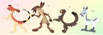 ambiguous_gender anthro brown_body brown_fur feral fur group red_body red_fur yellow_body yellow_fur conditional_dnp labbit_(artist) lagomorph mammal snufflet absurd_res hi_res